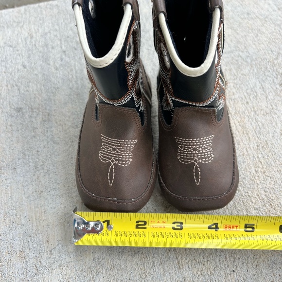 Double Barrel Infant Brown and Black Western Cowboy Trace Baby Buckers Boots - Picture 13 of 14